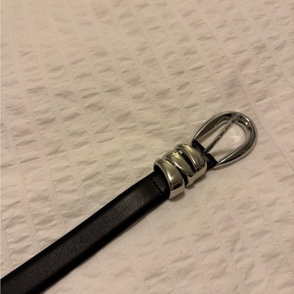 Madewell Triple Metal Keeper Belt in Black Leather size XXL - Picture 4 of 5